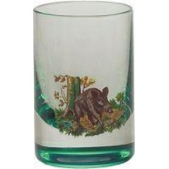 Stiklinių taurelių rinkinys su miško žvėrių dekoracija "žaluma" (6 vnt)