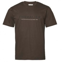 Marškinėliai CHEVALIER Logo Leather Brown